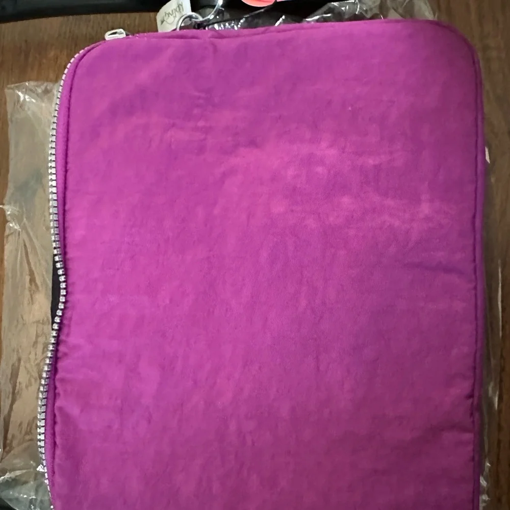 Kipling Purple Tablet Sleeve with Monkey Keychain